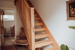 Solid wooden stairs