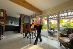 Open plan living and bifold doors