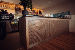 Bar refit - wood and copper cladding